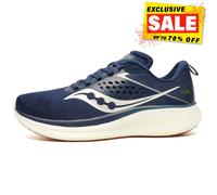 Saucony Ride 17 Mens Running Shoes Fitness Gym Workout Performance Trainers Navy