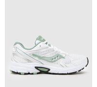 Saucony Ride Millennium Trainers in White & Green UK 7 (EU 39½)
