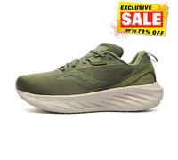 Saucony Triumph 22 Mens Premium Running Shoes Gym Fitness Workout Trainers Green