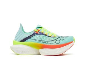 Saucony Unisex-Adult Endorphin Elite 2, Splash/Fire, 9.5 Women/8 Men