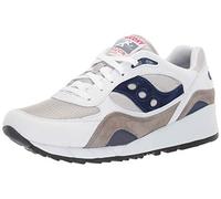 Saucony Unisex-Adult Shadow 6000 Sneaker, White/Grey/Navy, 4 UK