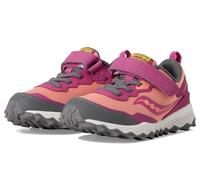 Saucony Unisex-Child Peregrine Kdz Alternative Closure Sneaker, Berry/Coral, 6.5 Big Kid