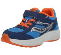 Saucony Unisex-Child Peregrine Kdz Alternative Closure Sneaker, Blue/Orange, 13.5 Big Kid