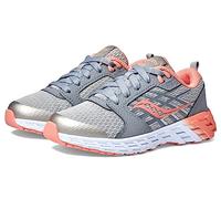 Saucony unisex-child wind 2.0, Grey/Coral, 20.5 cm