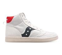 Saucony Unisex Jazz Court High Sneaker Trainer Shoe, White-Navy, 8