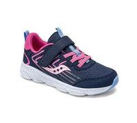 Saucony - Unisex Kids Wind 3.0 Alternative Closure Sneaker, Navy blue / Pink, 10.5 Big Kid