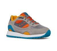Saucony - Unisex Shadow 6000 Sneaker for Kids, Grey/Orange/Blue, 10.5 Big Kid