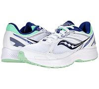 Saucony Women's Cohesion 14 Road Running Shoe, White/Navy/Mint, 9.5 Wide