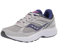 Saucony Women's Cohesion 14 Running Shoe, Grey/Purple, 10.5
