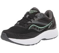 Saucony Womens Cohesion 15 Running Shoe, Black/Meadow, 9 Wide