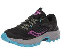 Saucony Women's Excursion Tr15 Trail Running Shoe, Black/Raz/Lime, 5.5 UK