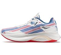 Saucony Women's Guide 15 Running Shoe, White/Red/Blue, 6.5 UK