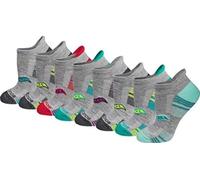 Saucony Women's Multi-pack Performance Heel Tab Athletic Running Socks, Grey Assorted (8 Pairs), 8-Mar UK