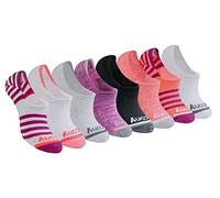 Saucony Women's 8 Pairs No Show Cushioned Invisible Liner Socks, Berry (8 Pairs), Shoe Size: 2-5 UK