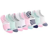 Saucony Women's No Show Cushioned Invisible Liner Socks, Available in S-l (8, 16, Fashion Assorted (8 Pairs), M