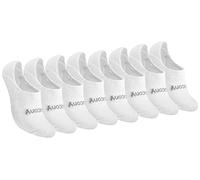 Saucony Women's Show Cushioned Invisible Liner Socks, White (8 Pairs), L (Pack of 16)