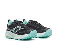 Saucony Womens Peregrine 16 GTX Trail Running Shoe, Black/Aqua, 12
