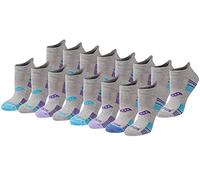 Saucony Women's Performance Heel Tab Athletic Socks (8 & 16 Pairs), Grey Heather Blue Assorted (16 Pairs)