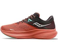 Saucony Womens Ride 16 Running Shoe, Soot/Basalt, 9