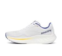 Saucony Men's Ride 18 Sneaker, White/Azurite, 10