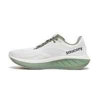 Saucony Women's Ride 18 Sneaker, White/Olivine, 9 UK