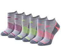 Saucony Women's Rundry Performance Selective Cushion Socks, Available in S-l (6, 12, Grey Assorted (6 Pairs), Small (Pack of 6)