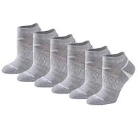 Saucony Women's Rundry Performance Selective Cushion Socks, Available in S-l (6, 12, Grey Basic (6 Pairs), M (Pack of 6)