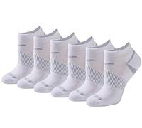 Saucony Women's Rundry Performance Selective Cushion Socks, Available in S-l (6, 12, White Basic (6 Pairs), Small (Pack of 6)