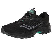 Saucony Women's Excursion TR15 Trail Running Shoe, Black/Jade, 8 Wide