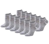 Saucony Women's Rundry Performance Selective Cushion Socks, Available in S-l (6, Grey Basic (12 Pairs), M (Pack of 12)
