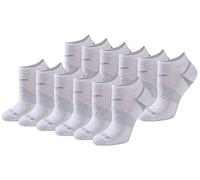Saucony Women's Selective Cushion Performance Socks (6 & 12 Pairs), White Basic (12 Pairs), M