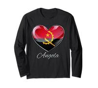 Saudade de Angola Heritage Heart Identity Emblem Long Sleeve T-Shirt