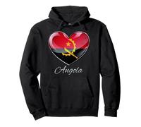Saudade de Angola Heritage Heart Identity Emblem Pullover Hoodie