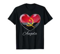 Saudade de Angola Heritage Heart Identity Emblem T-Shirt