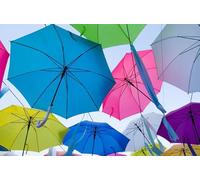SAUDEEP INDIA Pack of 100 Vibrant Decorative Colorful Umbrellas for Wedding Decoration Ceiling & Backdrop Decorations | Ideal for Haldi Sangeet Anniversary Birthday Party and Event Decor
