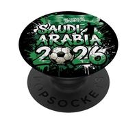 Saudi Arabia 26 Fan Paint Splash S.Arabian Flag Graffiti Art PopSockets Adhesive PopGrip
