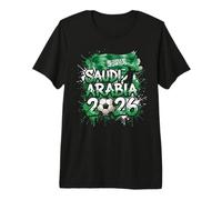 Saudi Arabia 26 Fan Paint Splash S.Arabian Flag Graffiti Art Premium T-Shirt