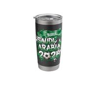 Saudi Arabia 26 Fan Paint Splash S.Arabian Flag Graffiti Art Stainless Steel Insulated Tumbler