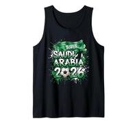 Saudi Arabia 26 Fan Paint Splash S.Arabian Flag Graffiti Art Tank Top