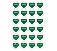 Saudi Arabia Arabian Flag Heart Circular Matt Paper Stickers A4 Sheet of 24 (Each Sticker is 45mm Diameter)