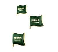 Saudi Arabia Arabian Metal Enamel Middle East Country Flag Pin Badge Pack of 3