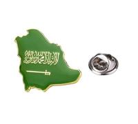 Saudi Arabia Country Shape Badge Flag Brooch - National Enamel Lapel Pin 2.3 x 2.3 cm - Saudi National Day, Heritage, and Identity Symbol