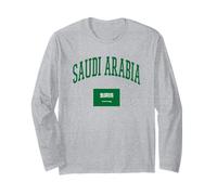 Saudi Arabia Culture Flag Graphic Long Sleeve T-Shirt