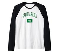 Saudi Arabia Culture Flag Graphic Raglan Baseball Tee