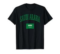 Saudi Arabia Culture Flag Graphic Value Graphic T-Shirt, Men, Black, L