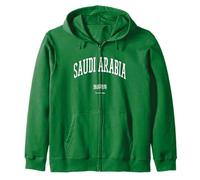Saudi Arabia Culture Flag Graphic Zip Hoodie