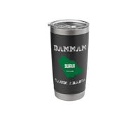 Saudi Arabia Distressed Flag Dammam Pride Stainless Steel Insulated Tumbler