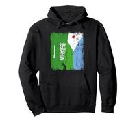 Saudi Arabia Djibouti Half Flag Saudi Djiboutian Pride Pullover Hoodie