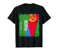 Saudi Arabia Eritrea Half Flag Saudi Eritrean Heritage T-Shirt