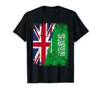 SAUDI ARABIA Half BRITAIN UK Friendship Flag SAUDI T-Shirt